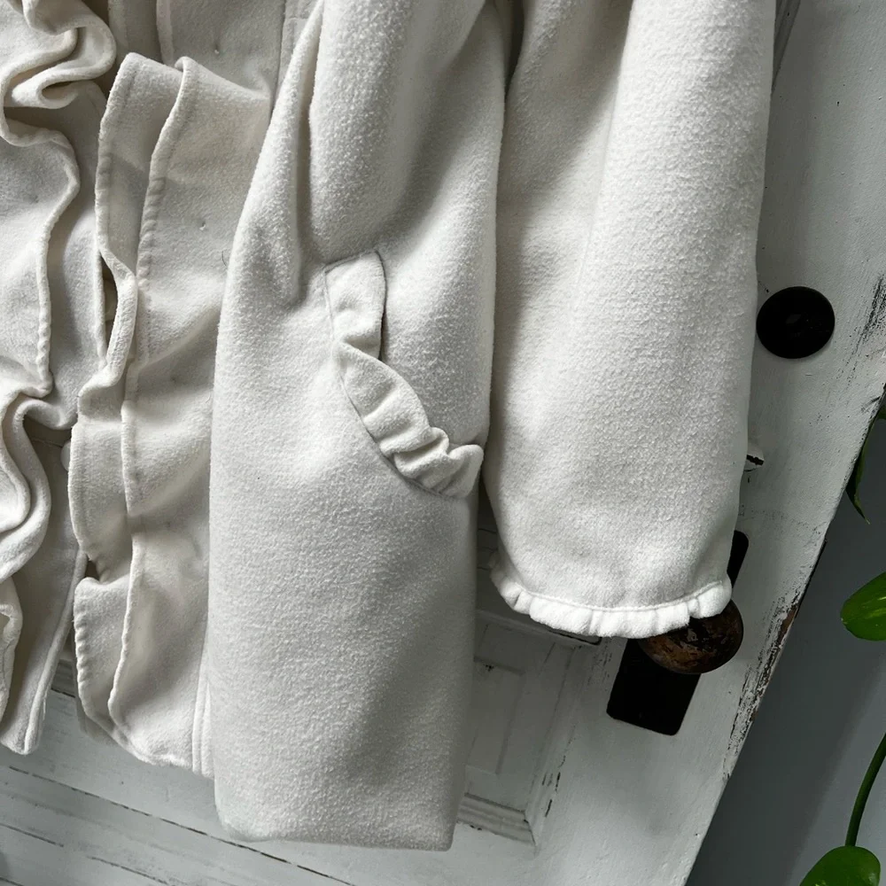 Candie's Ruffed Pea Coat. - Picture 3 of 9